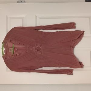 Johnny Was - dusty rose, medium, swimsuit coverup